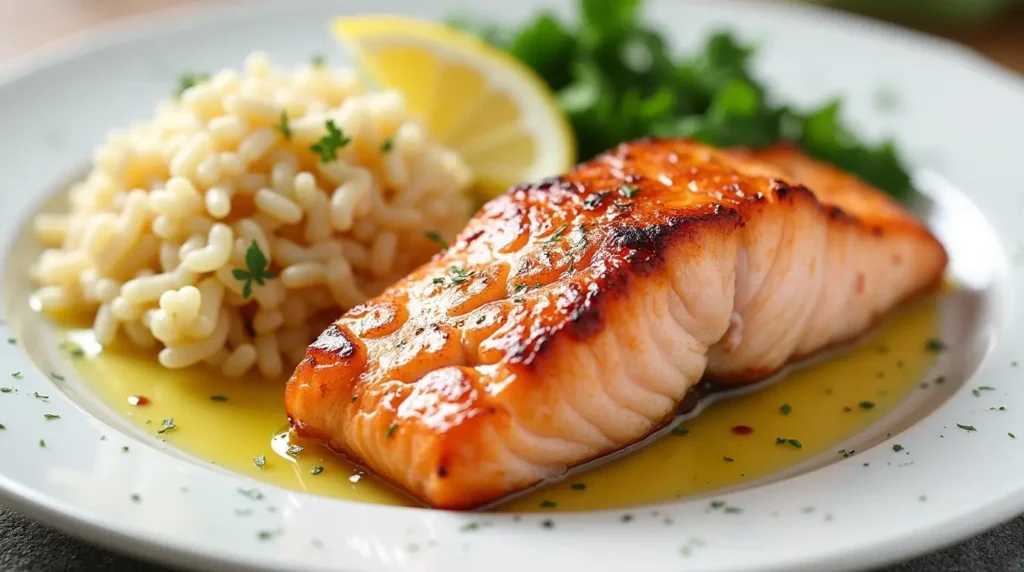 salmon and orzo
